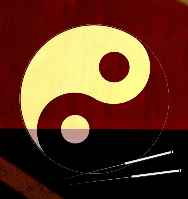 Yin-Yang mit Akupunkturnadeln - © imaginando - Fotolia.com